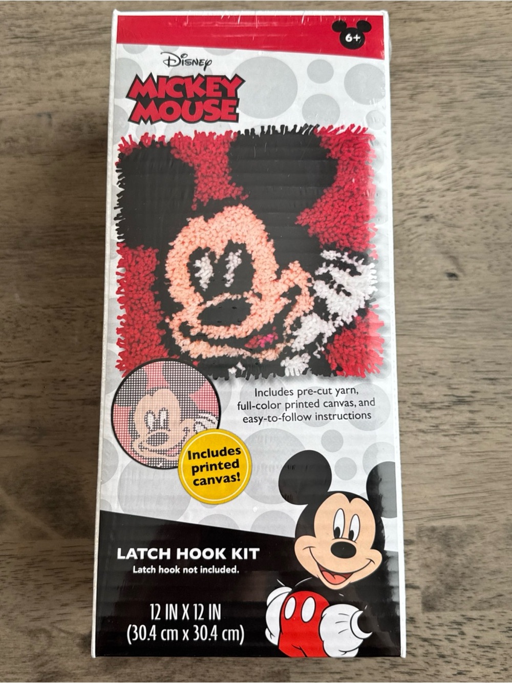 Disney Mickey Mouse Latch Hook Kit - Red, Black, Cream